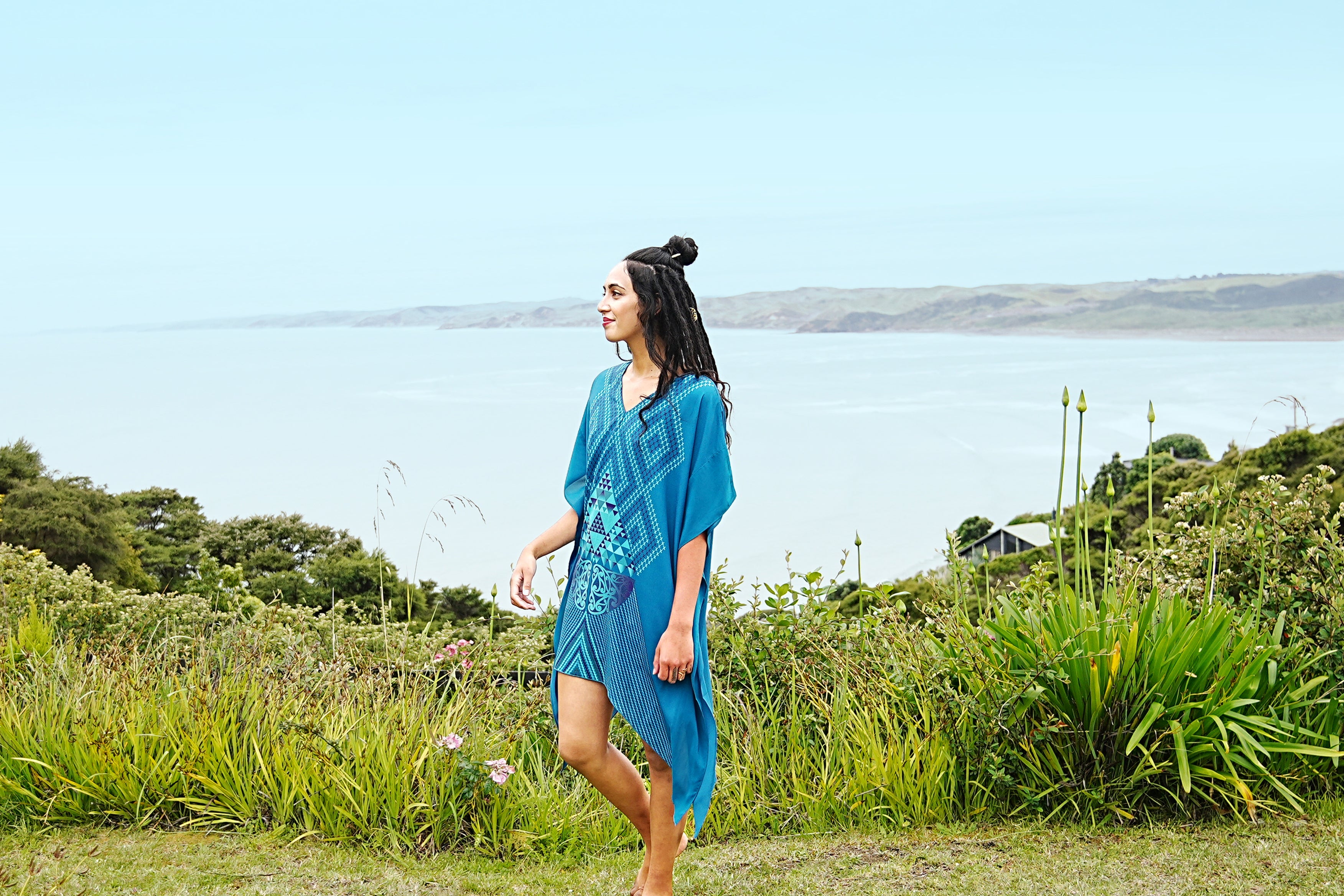 dress maori design clothing white christmas dresses Hneanea Dress Taatahi Merchants