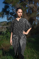 LONG KAFTAN DRESS - TRANSCENDING - BLACK