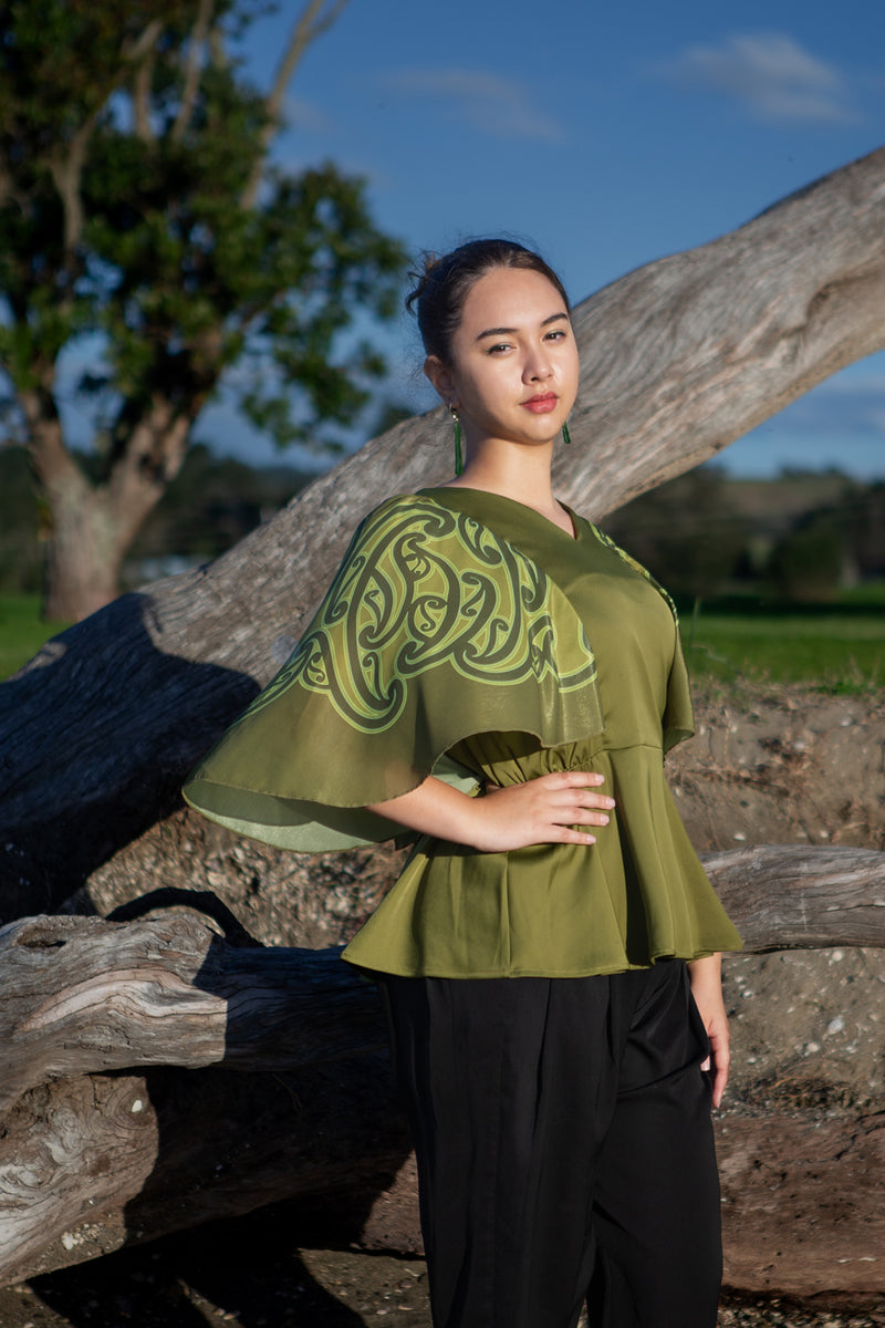 MOANA TOP - OLIVE