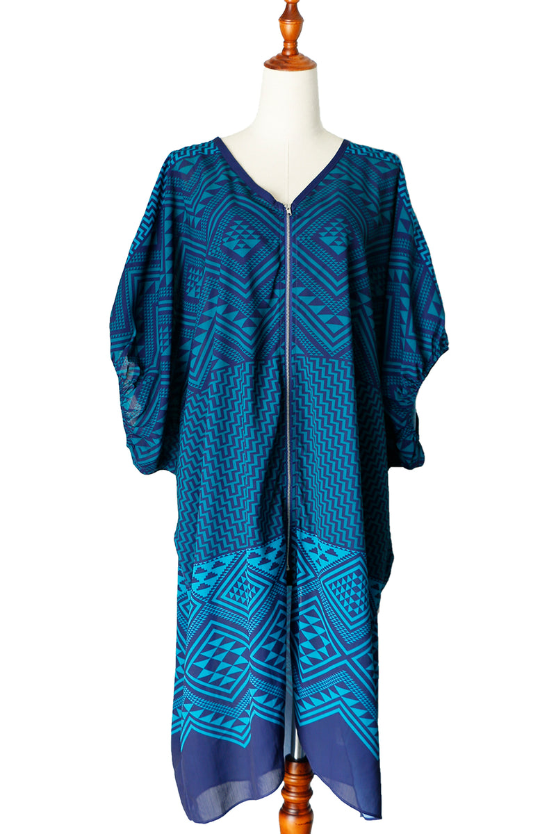 LONG KAFTAN DRESS - NIHO TEAL