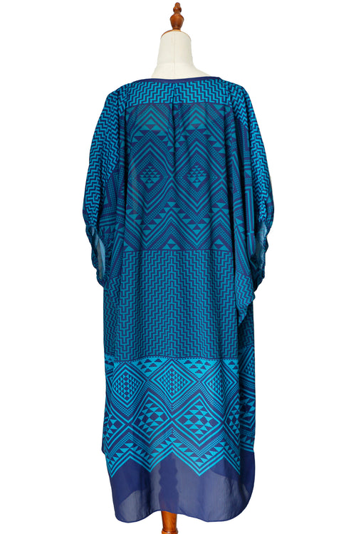 LONG KAFTAN DRESS - NIHO TEAL