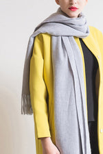 Essentials Scarf/Shawl - Light Grey - 100% Lambswool