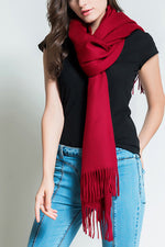 Essentials Scarf - Cherry Red - 100% Lambswool