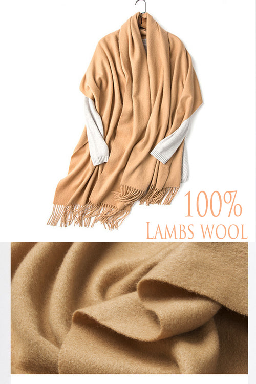 Essentials Scarf/Shawl - Caramel - 100% Lambswool