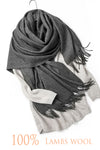 ESSENTIALS SHAWL - CHARCOAL - 100% LAMBSWOOL