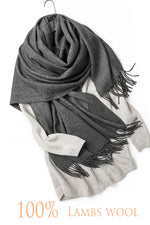 ESSENTIALS SHAWL - CHARCOAL - 100% LAMBSWOOL