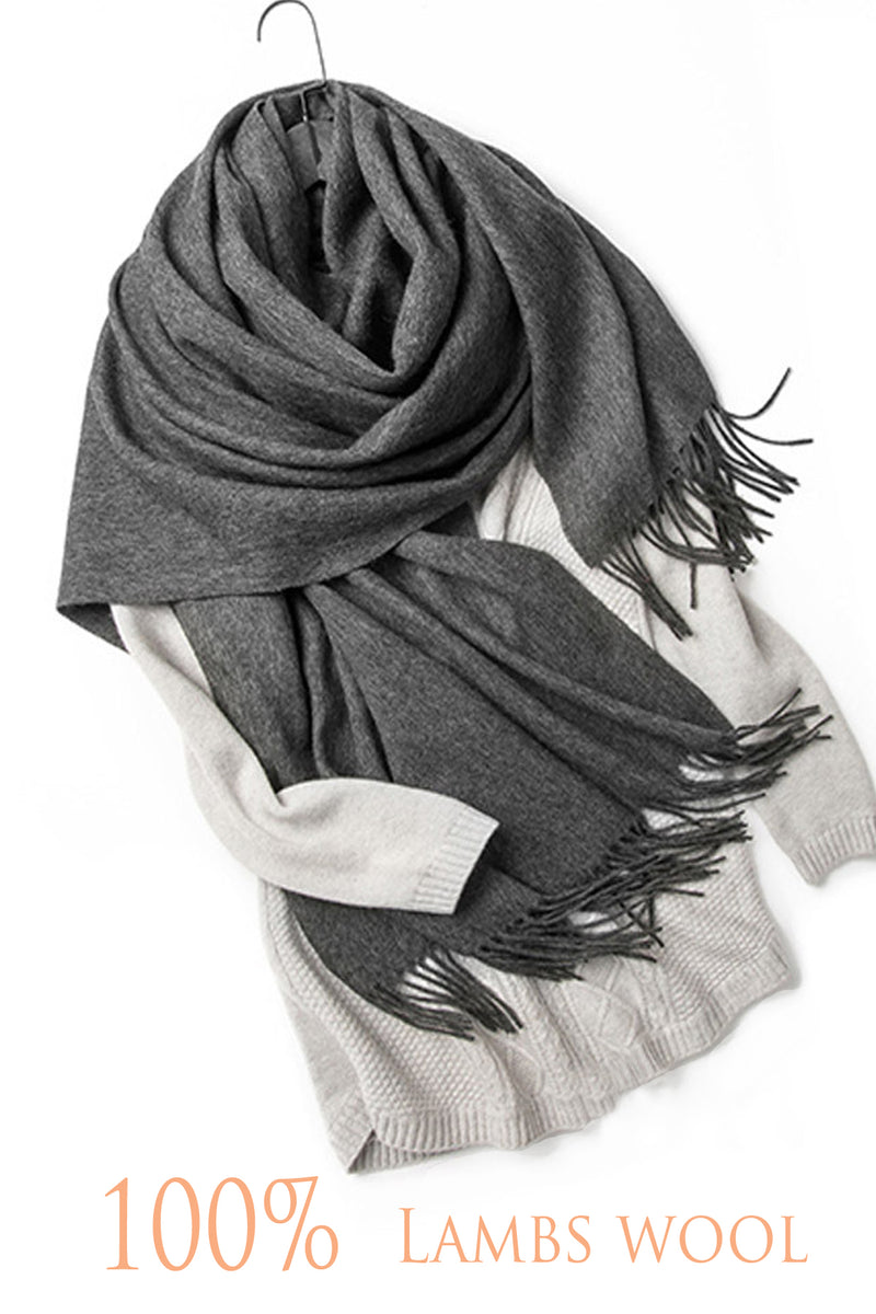 Essentials Scarf/Shawl - Charcoal - 100% Lambswool