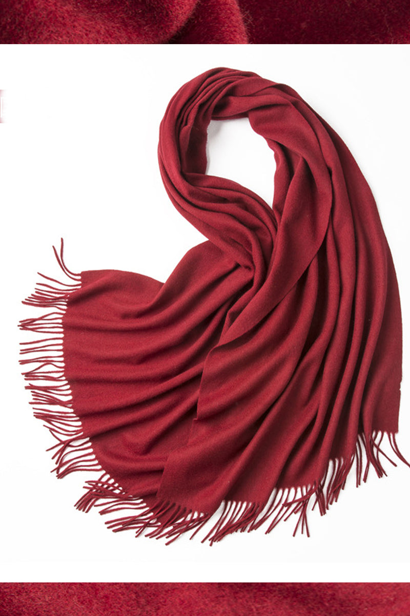 Essentials Scarf - Cherry Red - 100% Lambswool