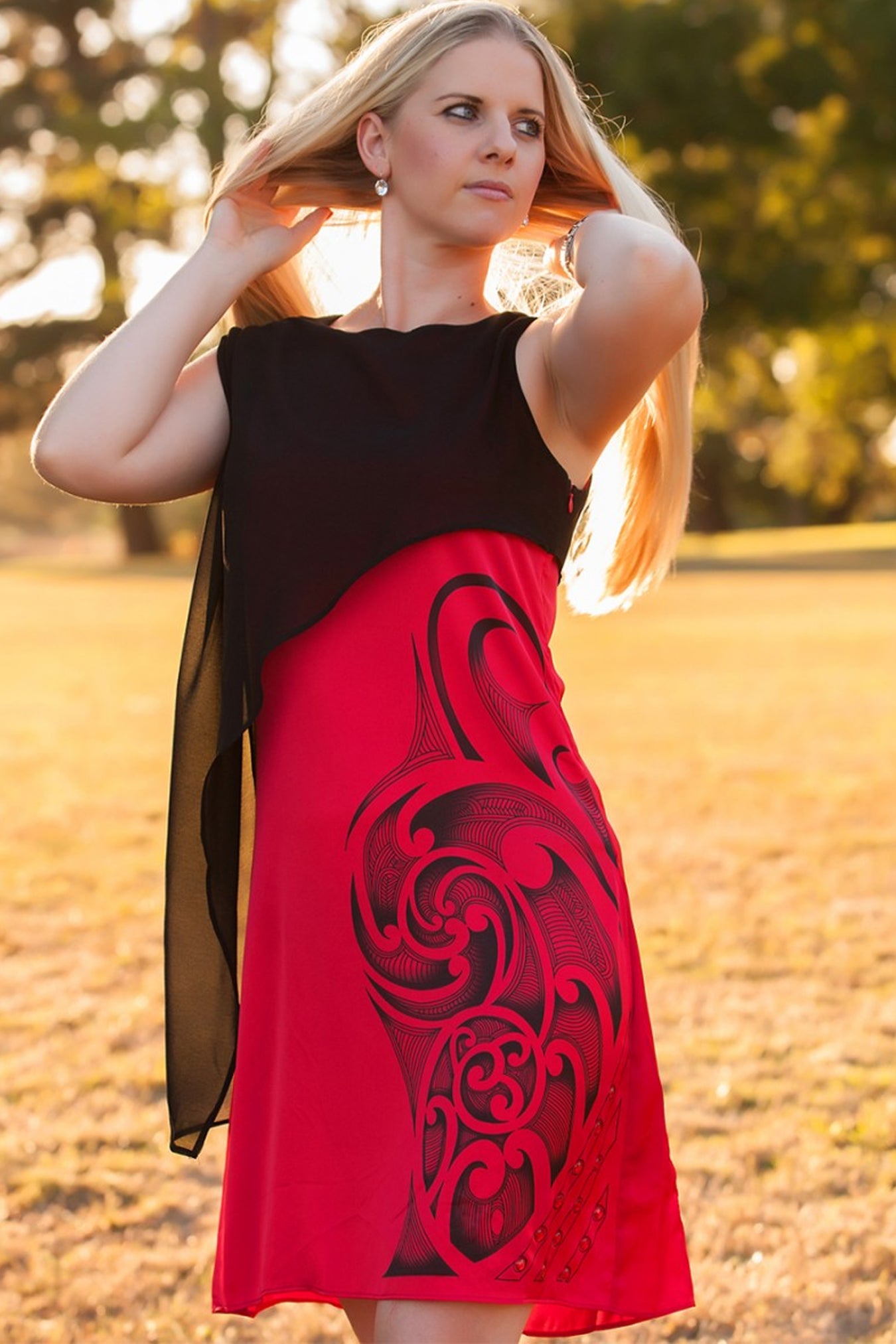 RED/BLACK-EVENING DRESS RED/BLACK-EVENING DRESS