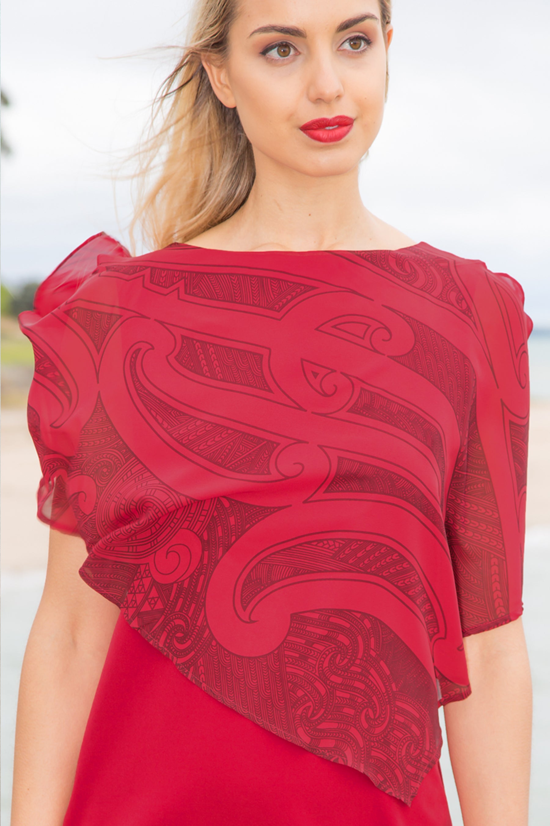 NANAIORE EVENING DRESS- RED NANAIORE EVENING DRESS- RED