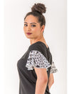 PĪTAU A MANAIA - TRUMPET SLEEVE BLOUSE - BLACK